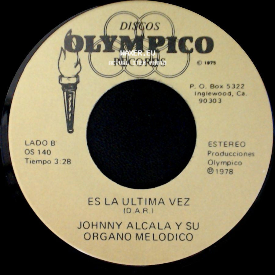 Johnny Alcala Y Su Organo Melodico - Asi Es Mi Lagos / Es La Ultima Vez side B