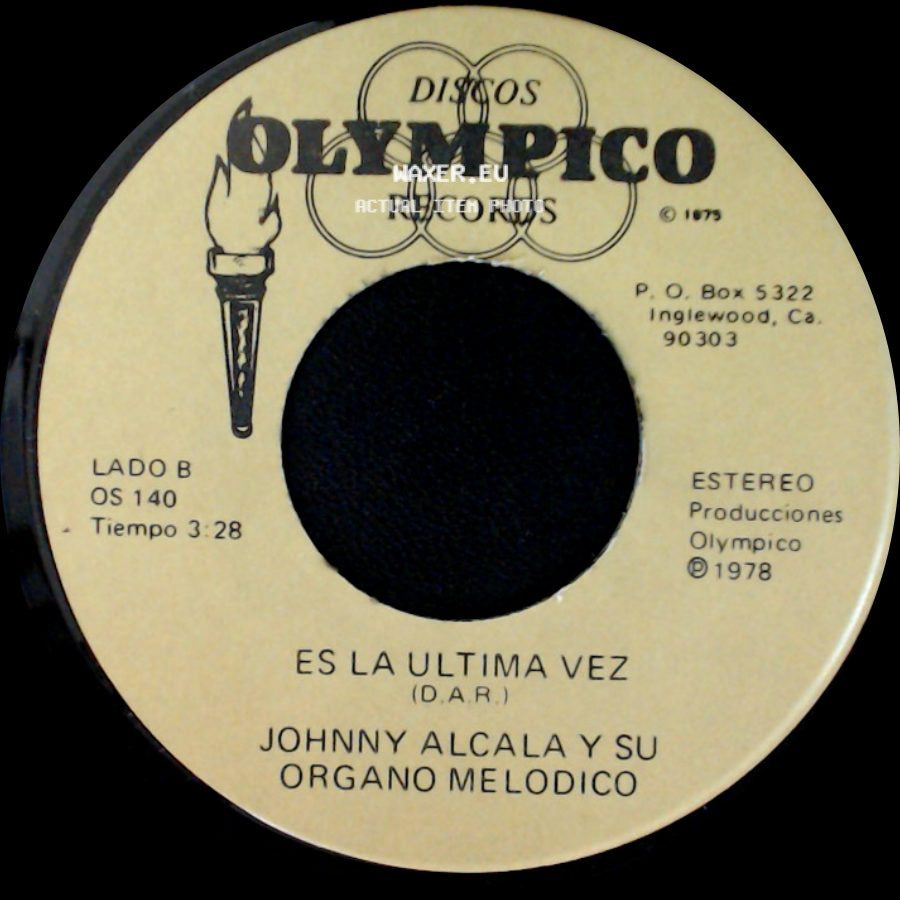 Johnny Alcala Y Su Organo Melodico - Asi Es Mi Lagos / Es La Ultima Vez side B