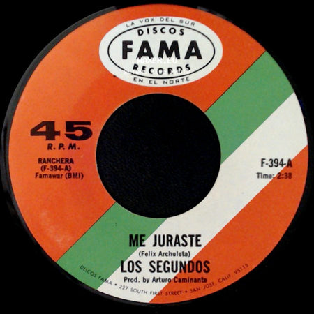 Los Segundos - Me Juraste / Vuela Suspiro side A