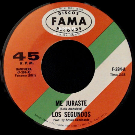 Los Segundos - Me Juraste / Vuela Suspiro side A