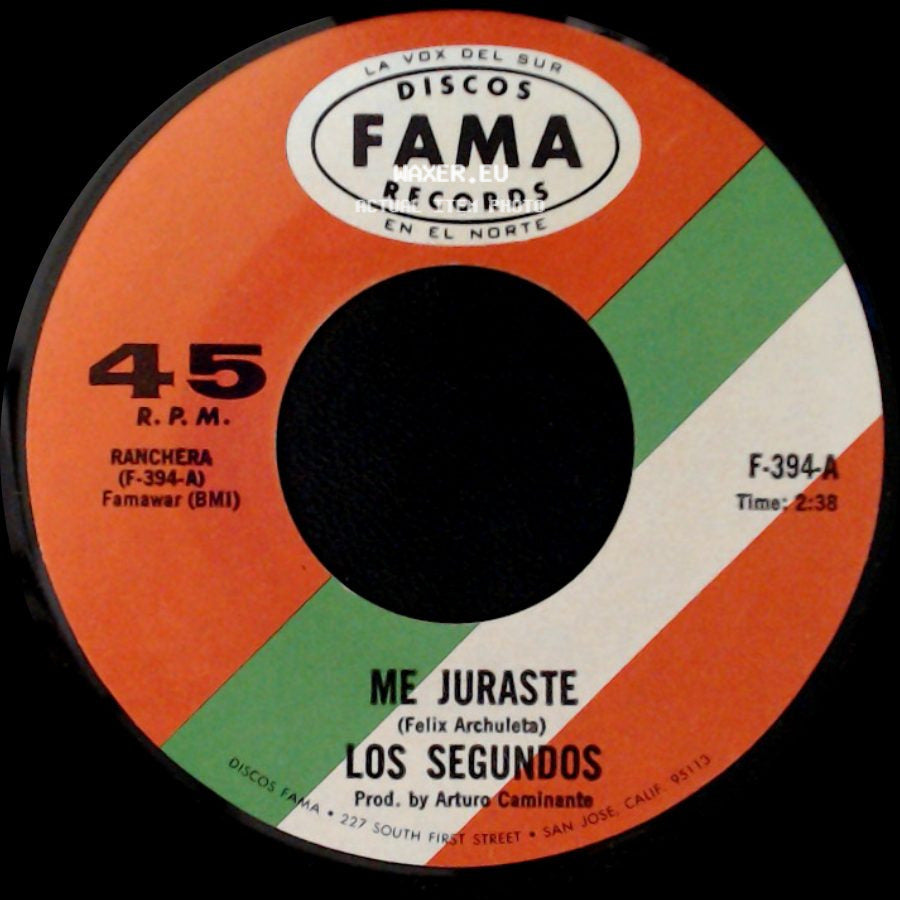 Los Segundos - Me Juraste / Vuela Suspiro (D.A.R.) side A
