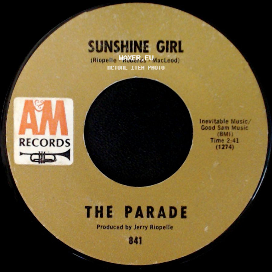The Parade - This Old Melody / Sunshine Girl side B