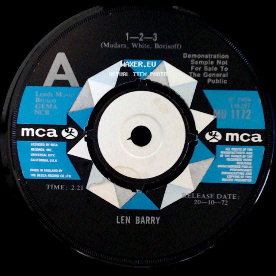 Len Barry - You Baby / 1-2-3 side B