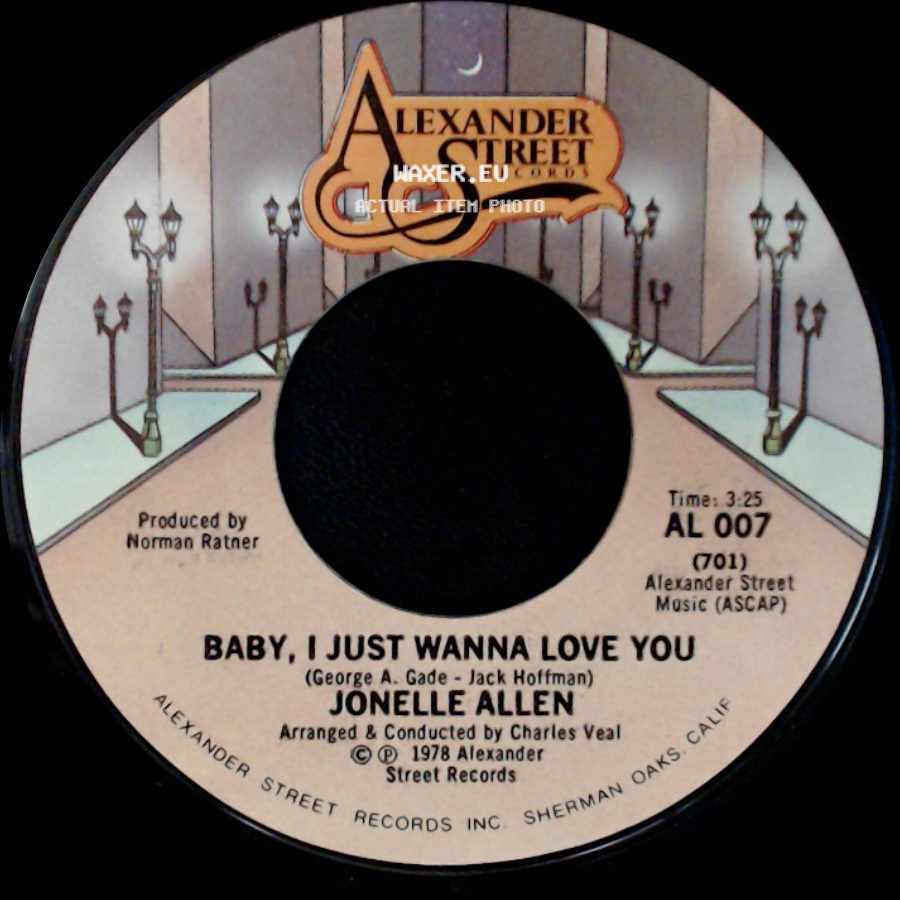 Jonelle Allen - Sunday Afternoons And You / Baby, I Just Wanna Love You side B