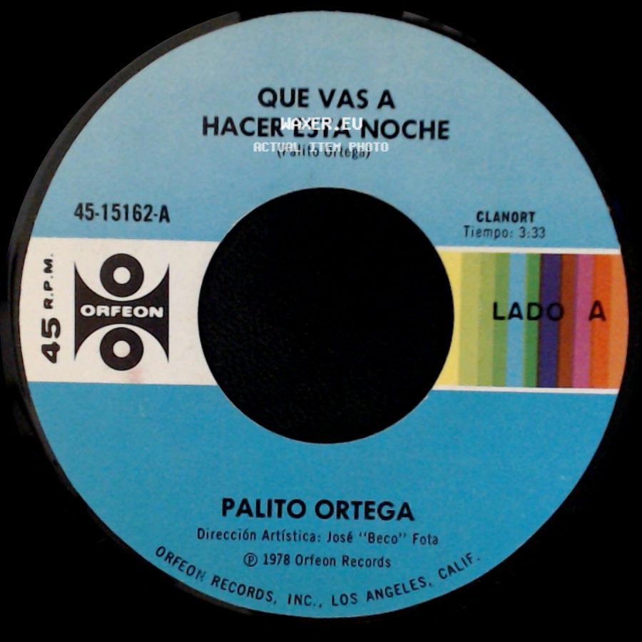 Palito Ortega - Que Vas A Hacer Esta Noche / En Este Fin De Semana side A