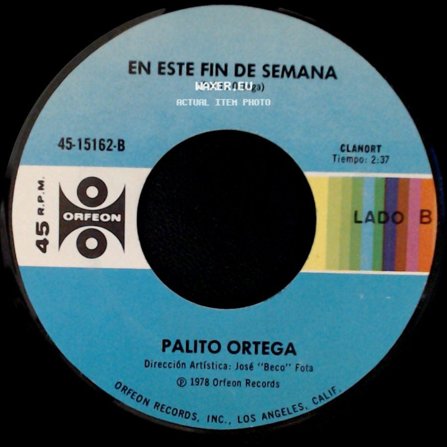 Palito Ortega - Que Vas A Hacer Esta Noche / En Este Fin De Semana side B