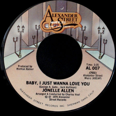 Jonelle Allen - Baby, I Just Wanna Love You / Sunday Afternoons And You side A