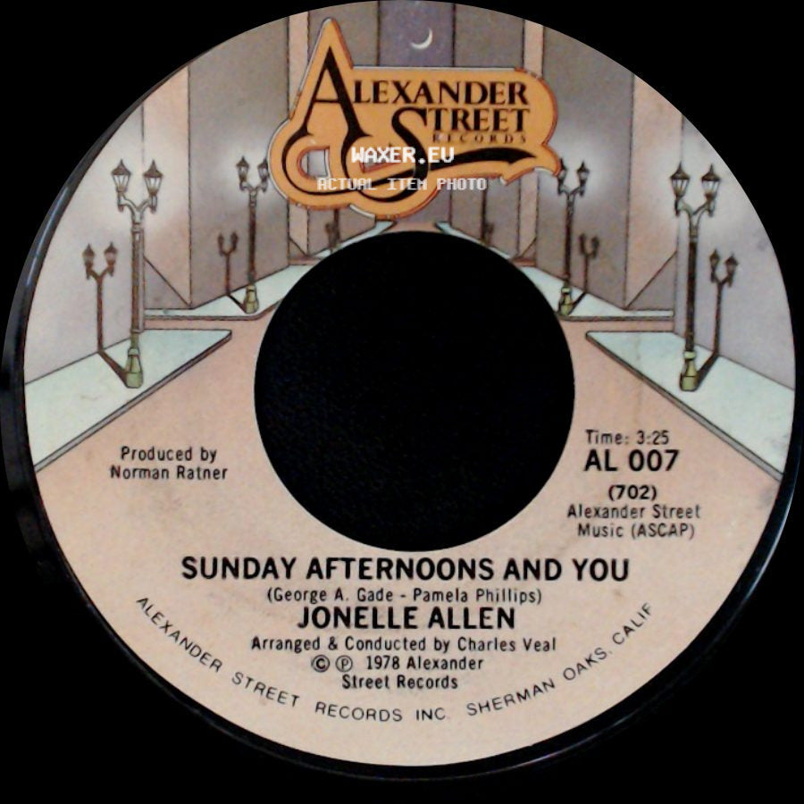 Jonelle Allen - Baby, I Just Wanna Love You / Sunday Afternoons And You side B