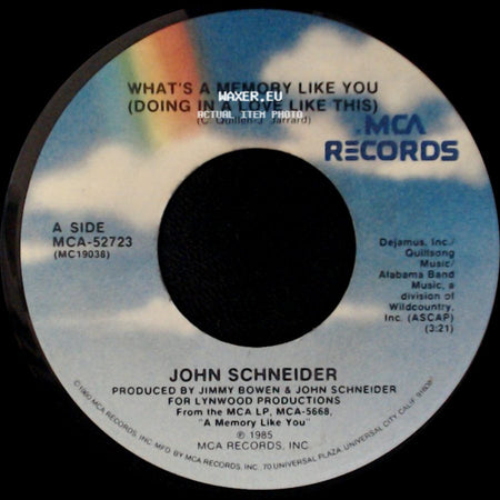 John Schneider - What's A Memory Like You (Doing In A Love Like This) / The One Who Got Away side A