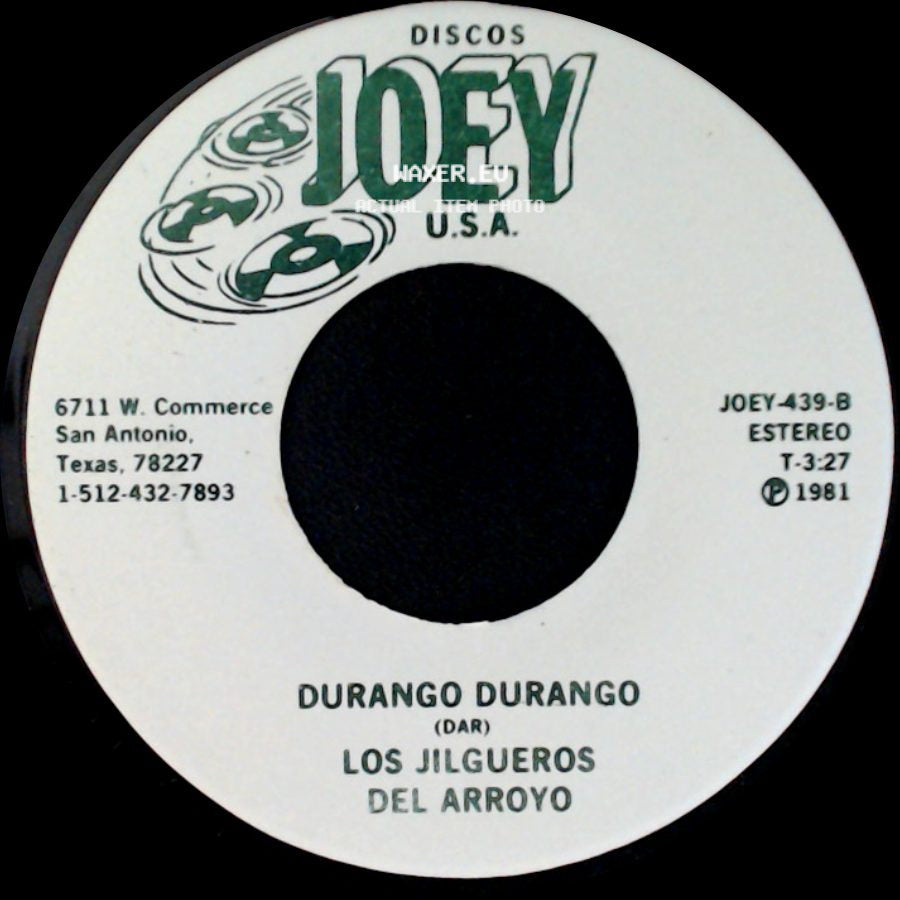 Los Jilgueros Del Arroyo - Durango Durango / El Carro Amarillo side A