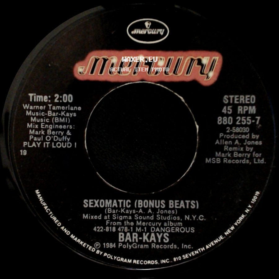 Bar-Kays - Sexomatic / Sexomatic (Bonus Beats) side B