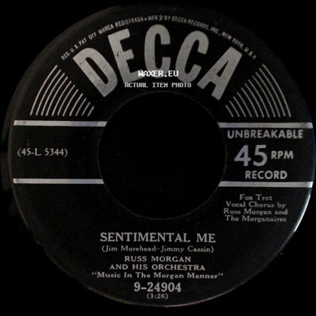 Russ Morgan And His Orchestra - Copper Canyon / Sentimental Me side B