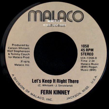 Fern Kinney - Let's Keep It Right There / Groove Me side A