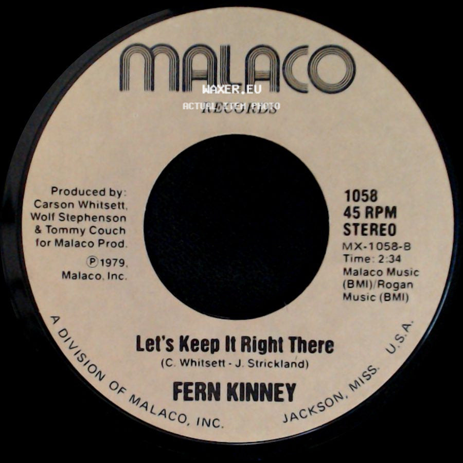Fern Kinney - Let's Keep It Right There / Groove Me side A