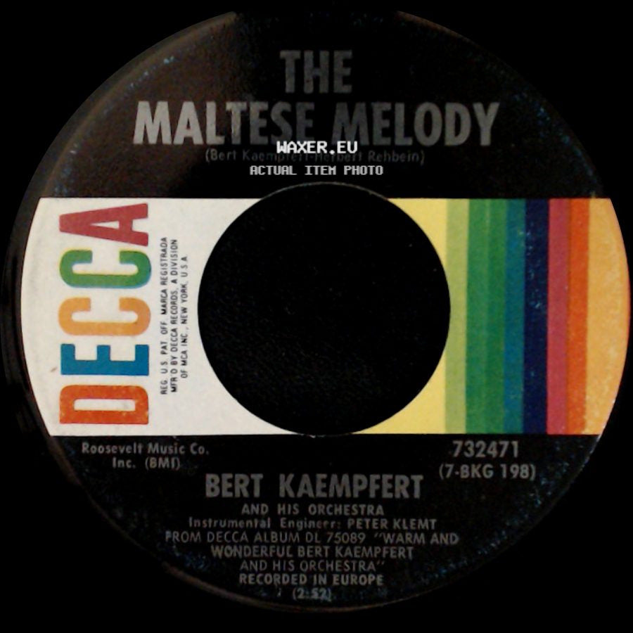 Bert Kaempfert And His Orchestra - One Lonely Night / The Maltese Melody side B