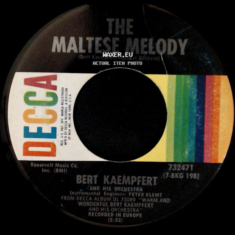 Bert Kaempfert And His Orchestra - One Lonely Night / The Maltese Melody side B