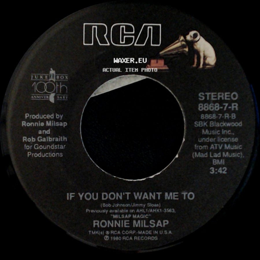 Ronnie Milsap - Houston Solution / If You Don't Want Me To side B