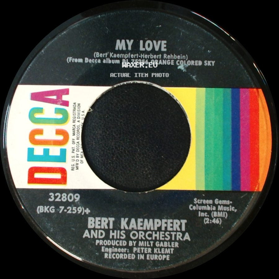 Bert Kaempfert And His Orchestra - My Love / In Apple Blossom Time side A