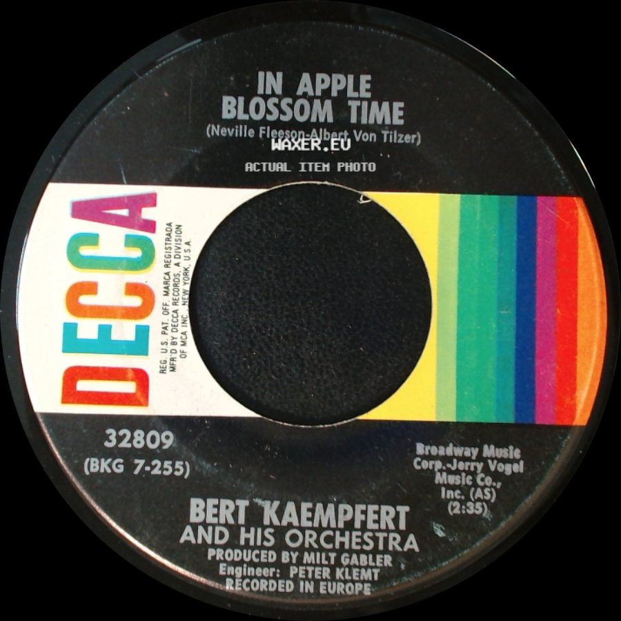 Bert Kaempfert And His Orchestra - My Love / In Apple Blossom Time side B