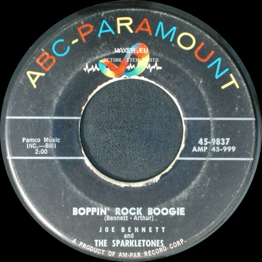 Joe Bennett And The Sparkletones - Black Slacks / Boppin' Rock Boogie side B