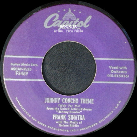 Frank Sinatra - Johnny Concho Theme (Wait For Me) / You're Sensational side A