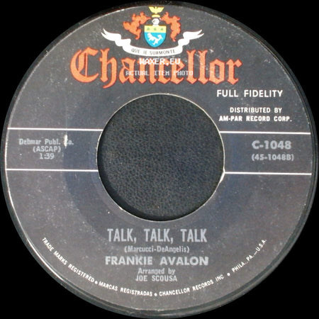Frankie Avalon - Talk, Talk, Talk / Don't Throw Away All Those Teardrops side A