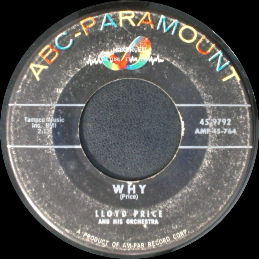 Lloyd Price And His Orchestra - Just Because / Why side B