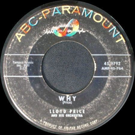 Lloyd Price And His Orchestra - Just Because / Why side B