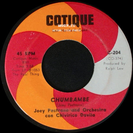 Joey Pastrana And Orchestra Con Chivirico Davila - Chumbambe / Noche De Ronda side A