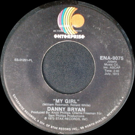 Danny Bryan - My Girl / Get Down To It side A
