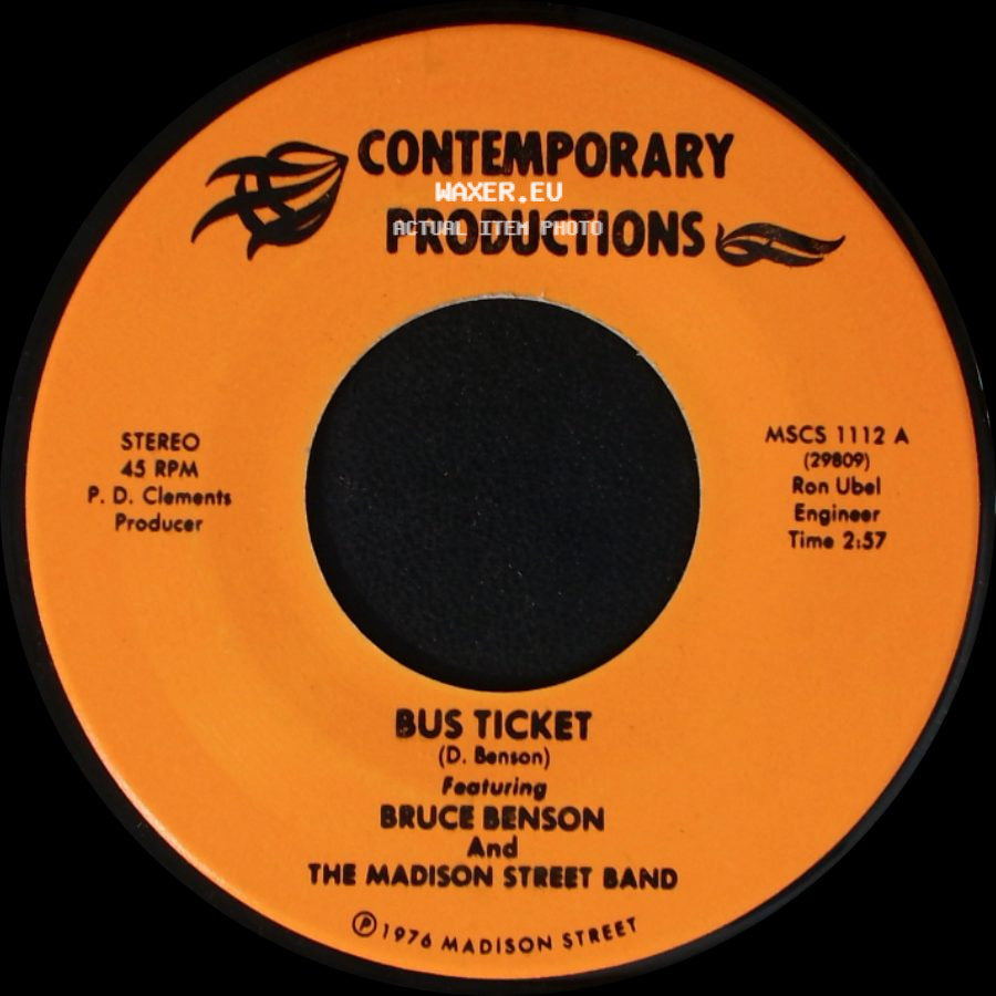 Bruce Benson And The Madison Street Band - Bus Ticket / Neon Lights side A