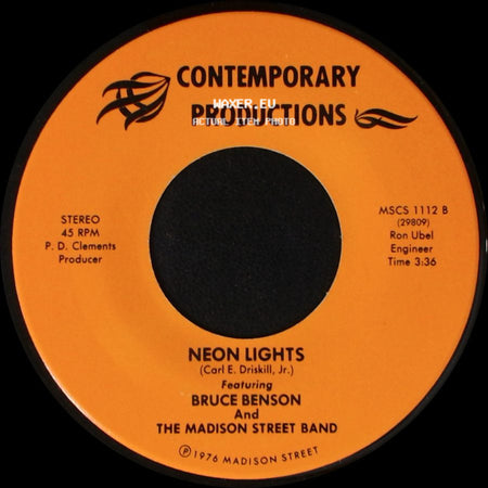 Bruce Benson And The Madison Street Band - Bus Ticket / Neon Lights side B