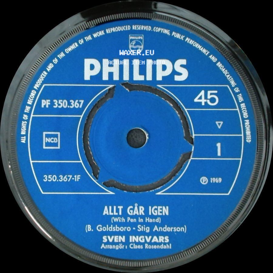 Sven Ingvards - Allt Går Igen / Ingen Shejk Är Jag (Ich Bin Kein Lord) side A