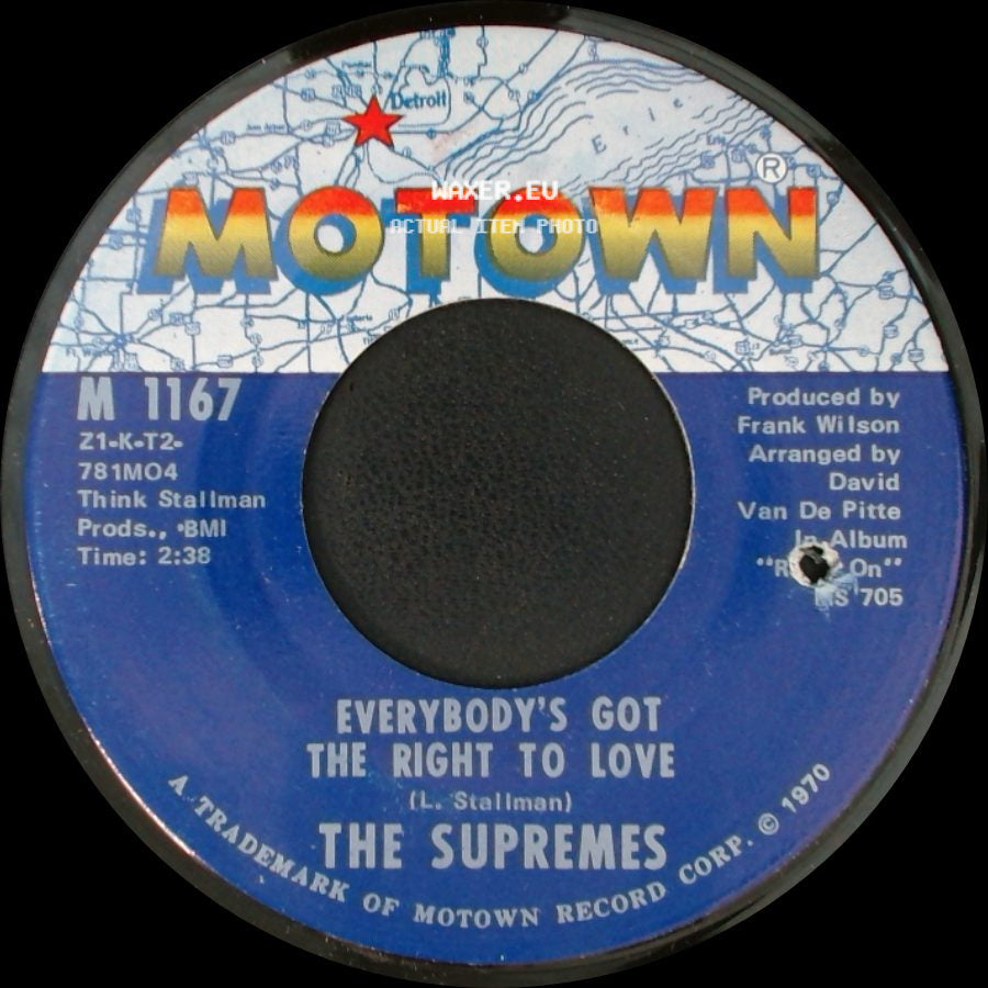 The Supremes - But I Love You More / Everybody's Got The Right To Love side B