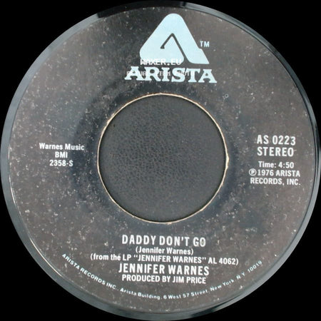 Jennifer Warnes - Daddy Don't Go / Right Time Of The Night side A