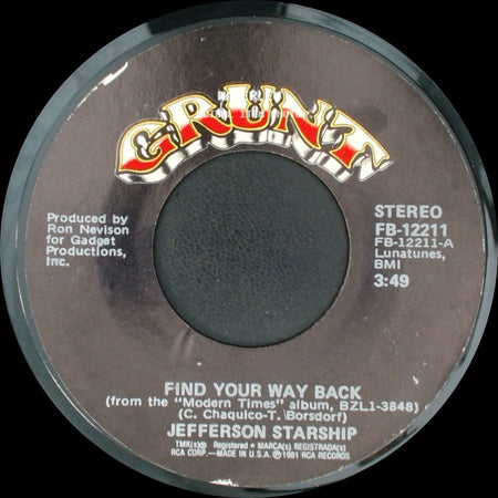 Jefferson Starship - Find Your Way Back / Modern Times side A
