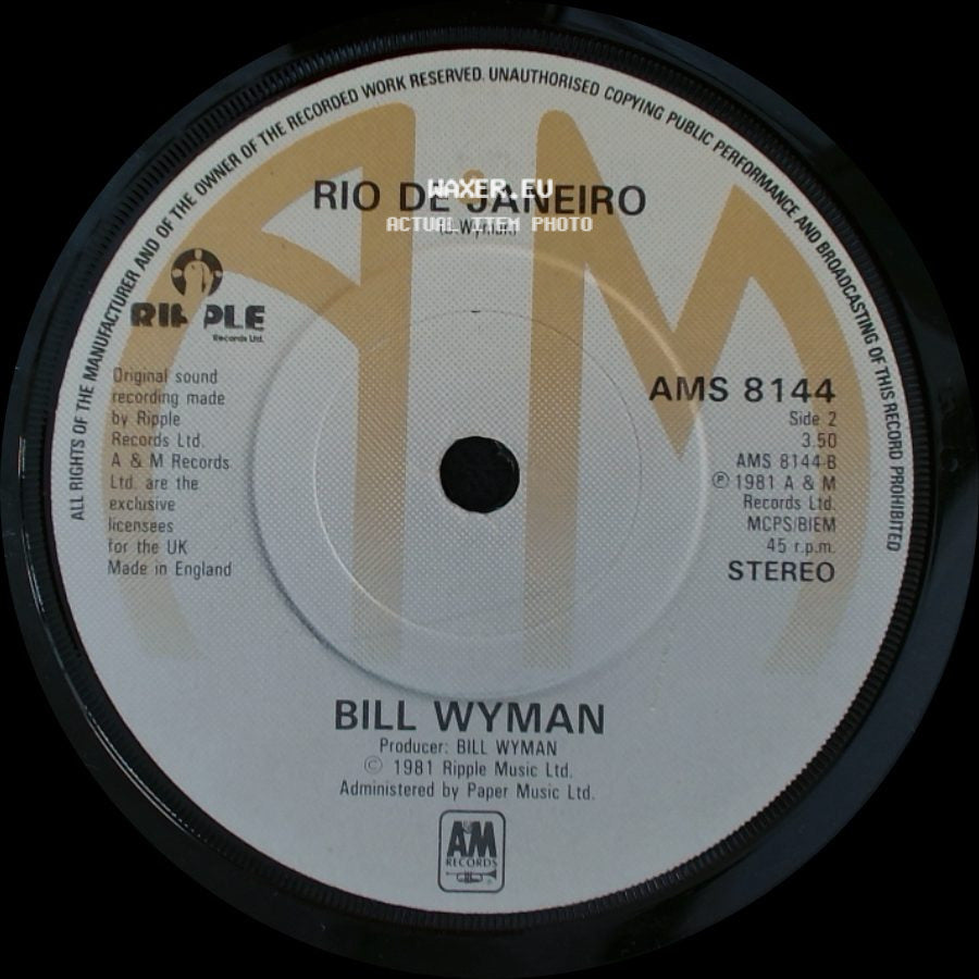 Bill Wyman - (Si Si) Je Suis Un Rock Star / Rio De Janeiro side B