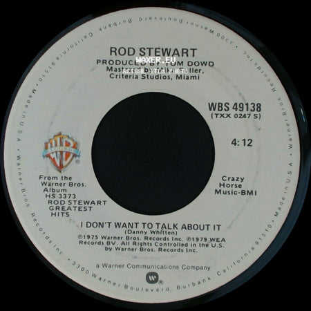 Rod Stewart - The Best Days Of My Life / I Don't Want To Talk About It side B