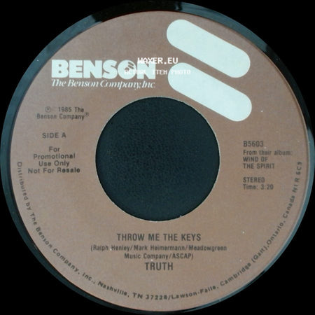 Truth - Throw Me The Keys / Throw Me The Keys side A