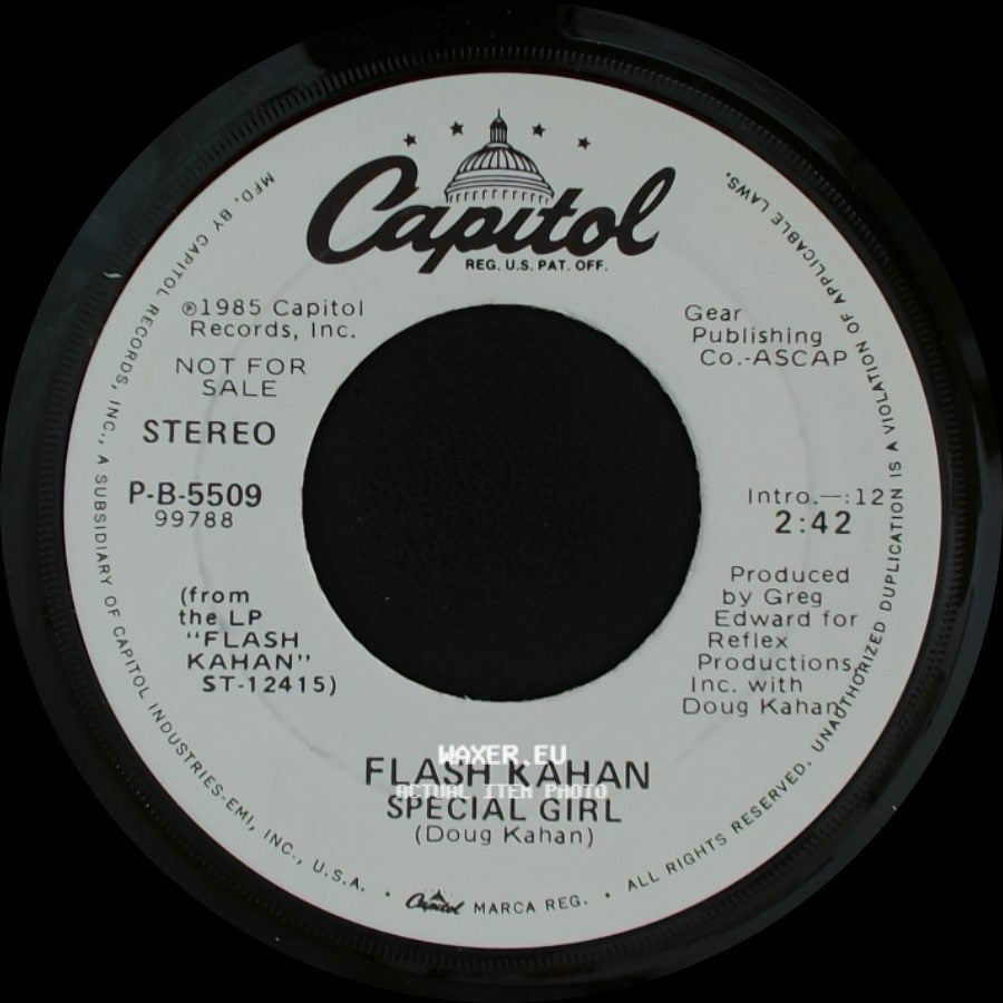 Flash Kahan - Special Girl / Special Girl side A