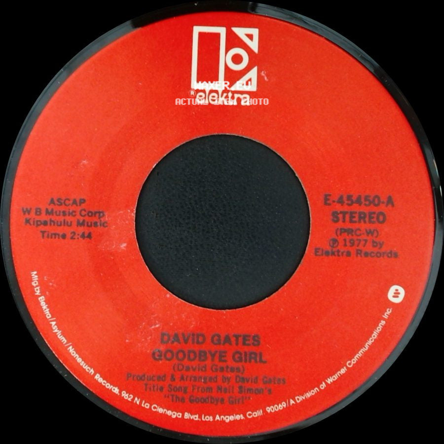 David Gates - Sunday Rider / Goodbye Girl side B