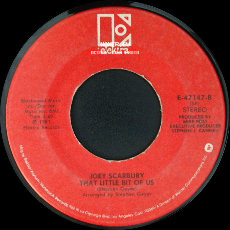 Joey Scarbury - The Theme From "The Greatest American Hero" / That Little Bit Of Us side B