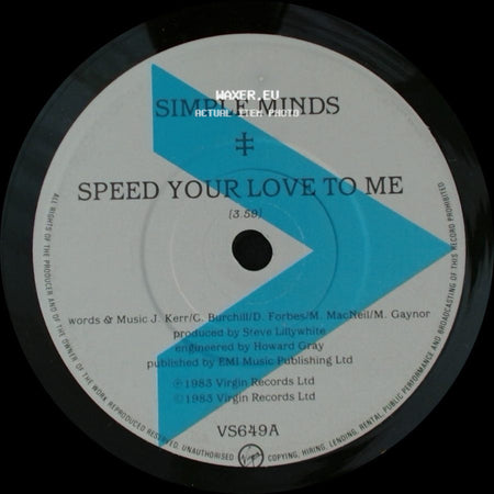 Simple Minds - Speed Your Love To Me / Bass Line side A