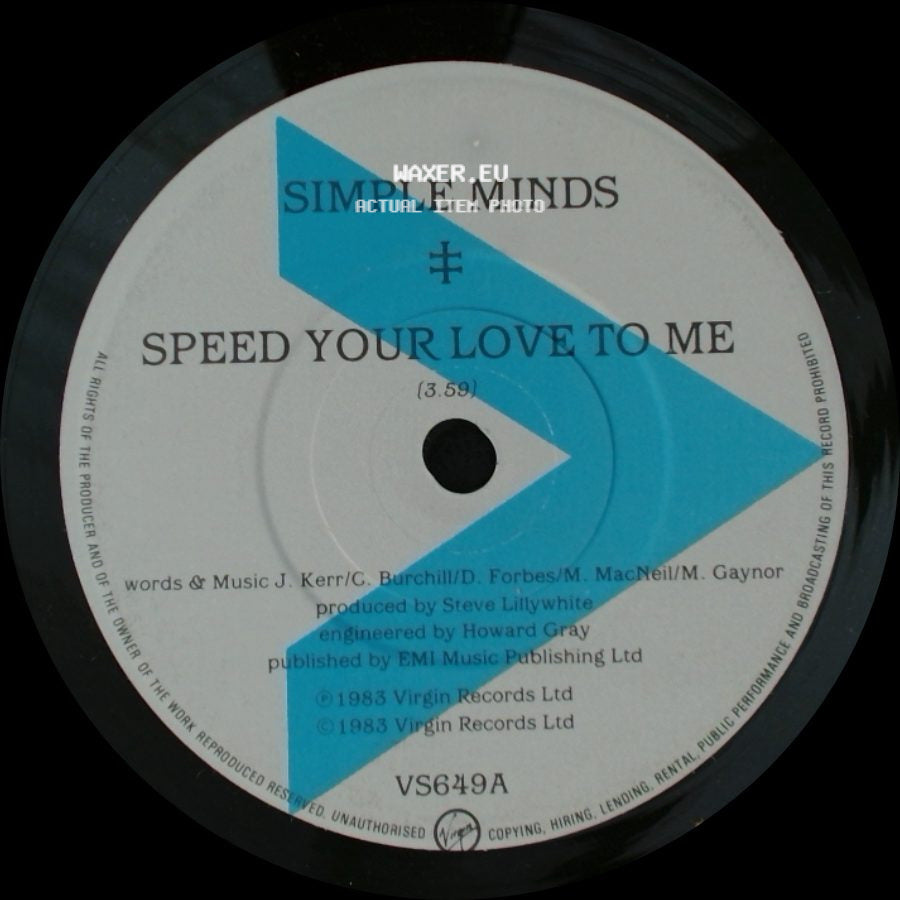 Simple Minds - Speed Your Love To Me / Bass Line side A