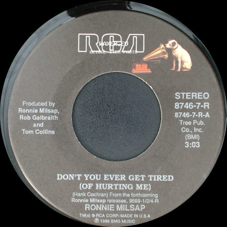 Ronnie Milsap - I Never Expected To See You / Don't You Ever Get Tired (Of Hurting Me) side B
