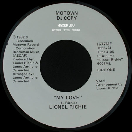 Lionel Richie - My Love / "My Love" side B