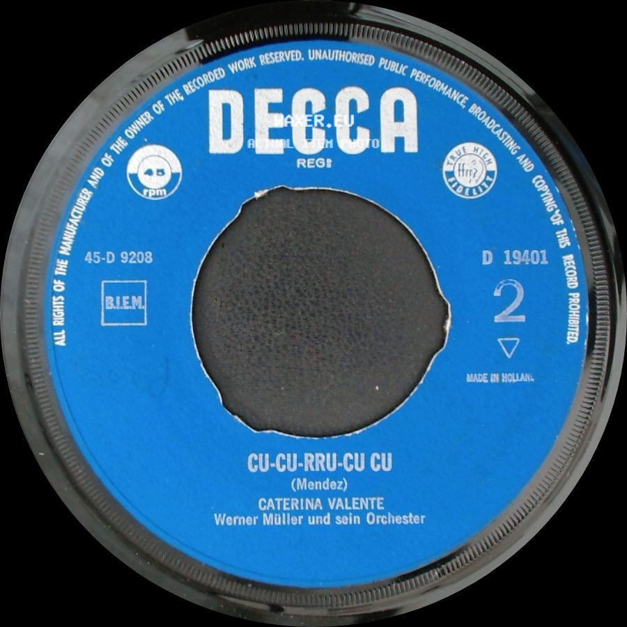 Caterina Valente - La Malaguena / Cu-Cu-Rru-Cu Cu side B