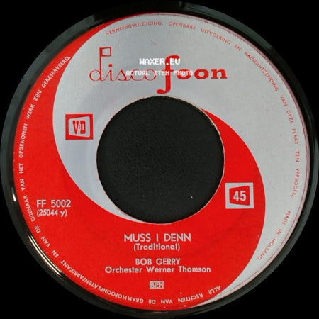Gerdi Berg Und Die Rivieras / Bob Gerry - Seemann / Muss I Denn side B