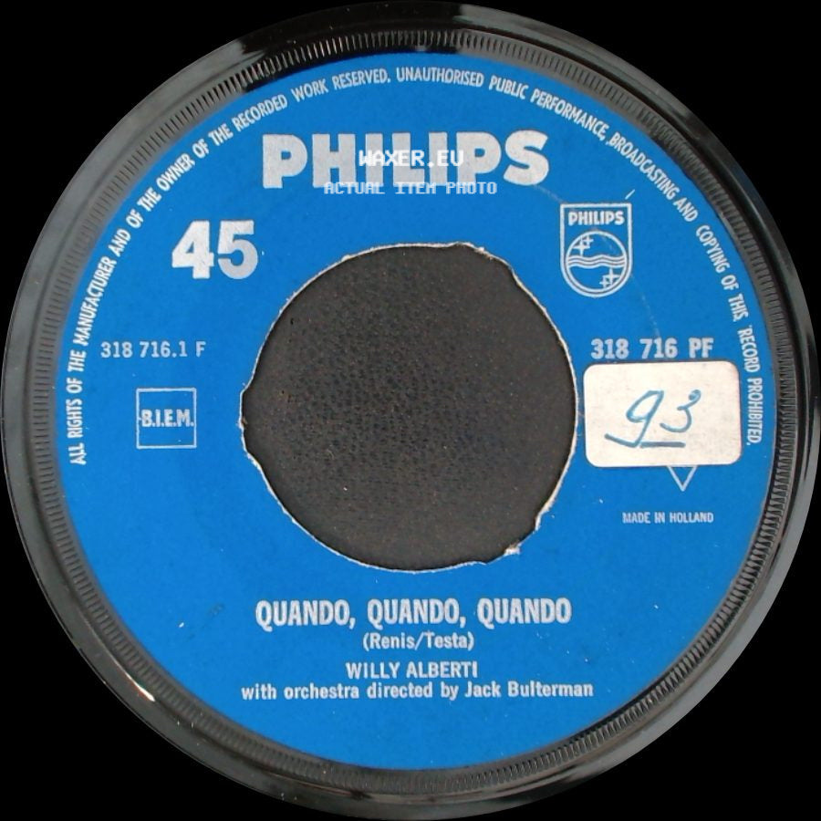 Willy Alberti - Quando, Quando, Quando / Bambina, Bambina side A
