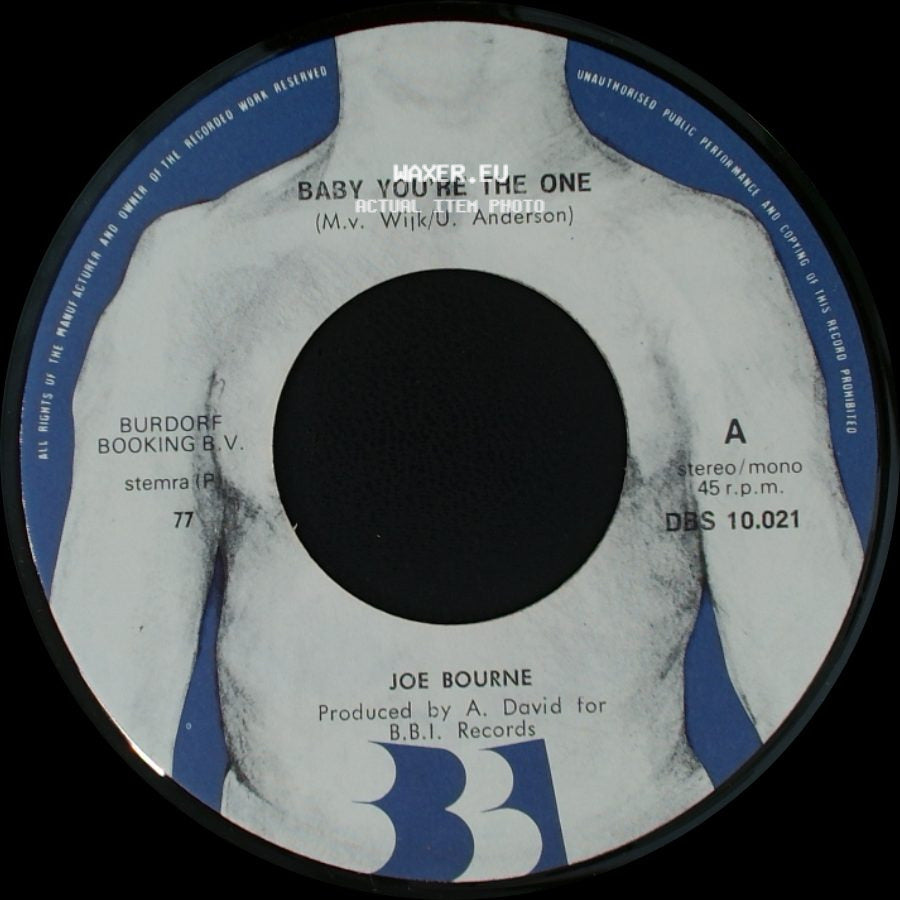 Joe Bourne - Baby You're The One / Soft Melodies side A